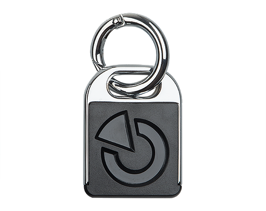 RFID Schlüsselanhänger (chrom/schwarz)
